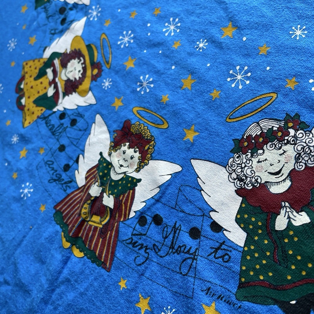 Vintage Grandma's Guardian Angels T-Shirt XXL Blue 90s Single Stitch Angel - Picture 3 of 12